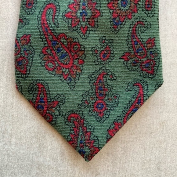 Dunhill Classic Wool-Silk Blend Paisley Tie - Picture 4 of 8
